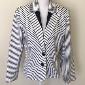 Like New Navy and White Striped Blazer